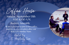Sunday, Sept. 13th: 9:30 A.M. - 10:30 A.M.