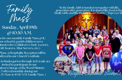 Sunday, April 19th (IC Religious Education) (feat. Children's Liturgy of the Word: K-3rd Grade)