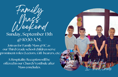 Sunday, September 13th (IC Third Grade) (feat. Children's Liturgy of the Word: K-3rd Grade)