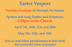 Tuesdays @ 6:30 P.M. (April 7th through May 19th)