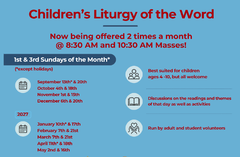 Sunday, Sept. 13th @ 8:30 A.M. & 10:30 A.M. Masses