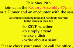 Tuesday, May 19th: 7:00-8:30 P.M.