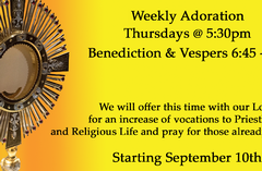 Thursdays @ 5:30 P.M. Beginning September 10th